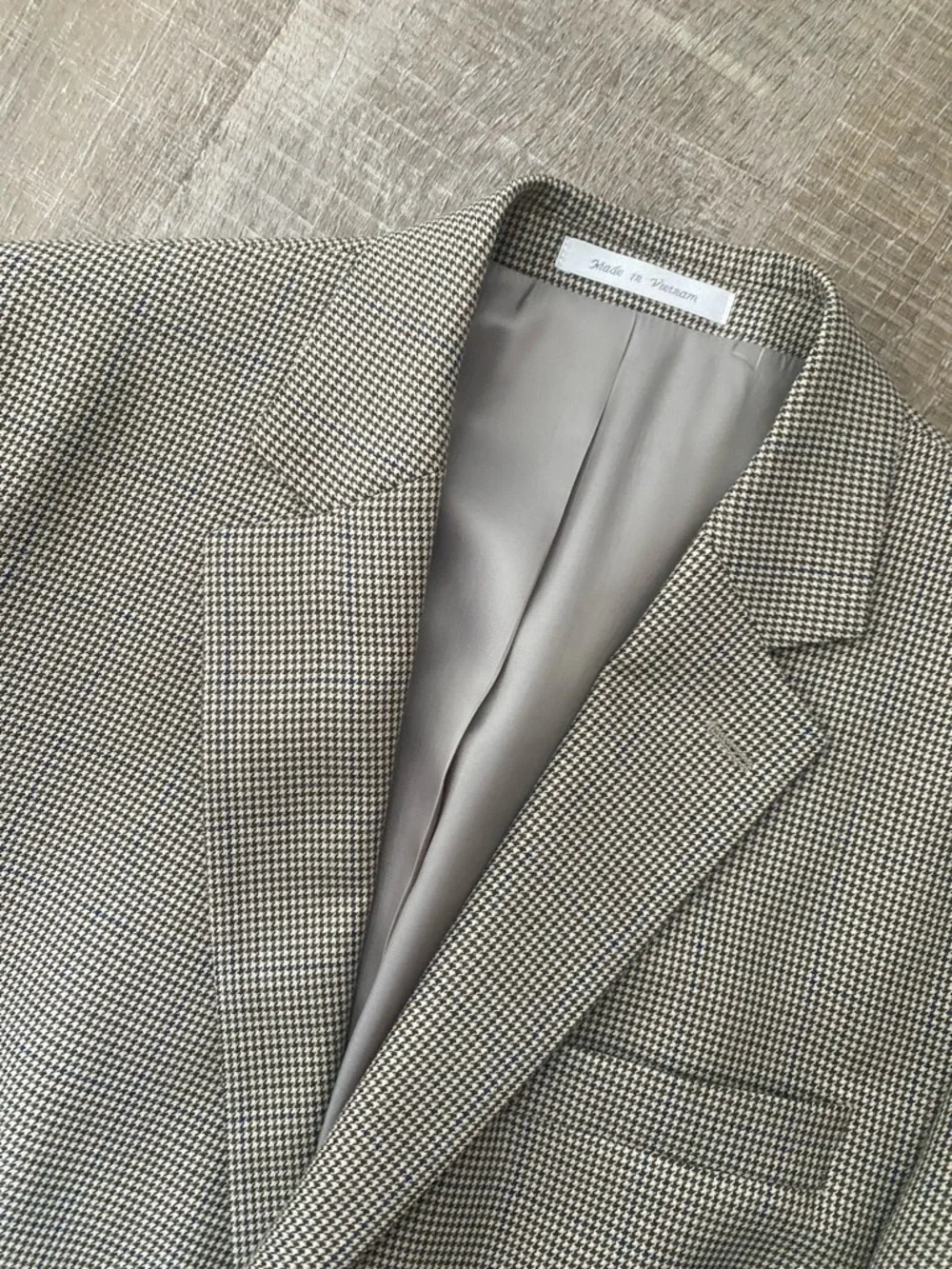 Michael Kors Men’s Blazer Sport Coat 40R Houndstooth Plaid Suit Jacket Classic